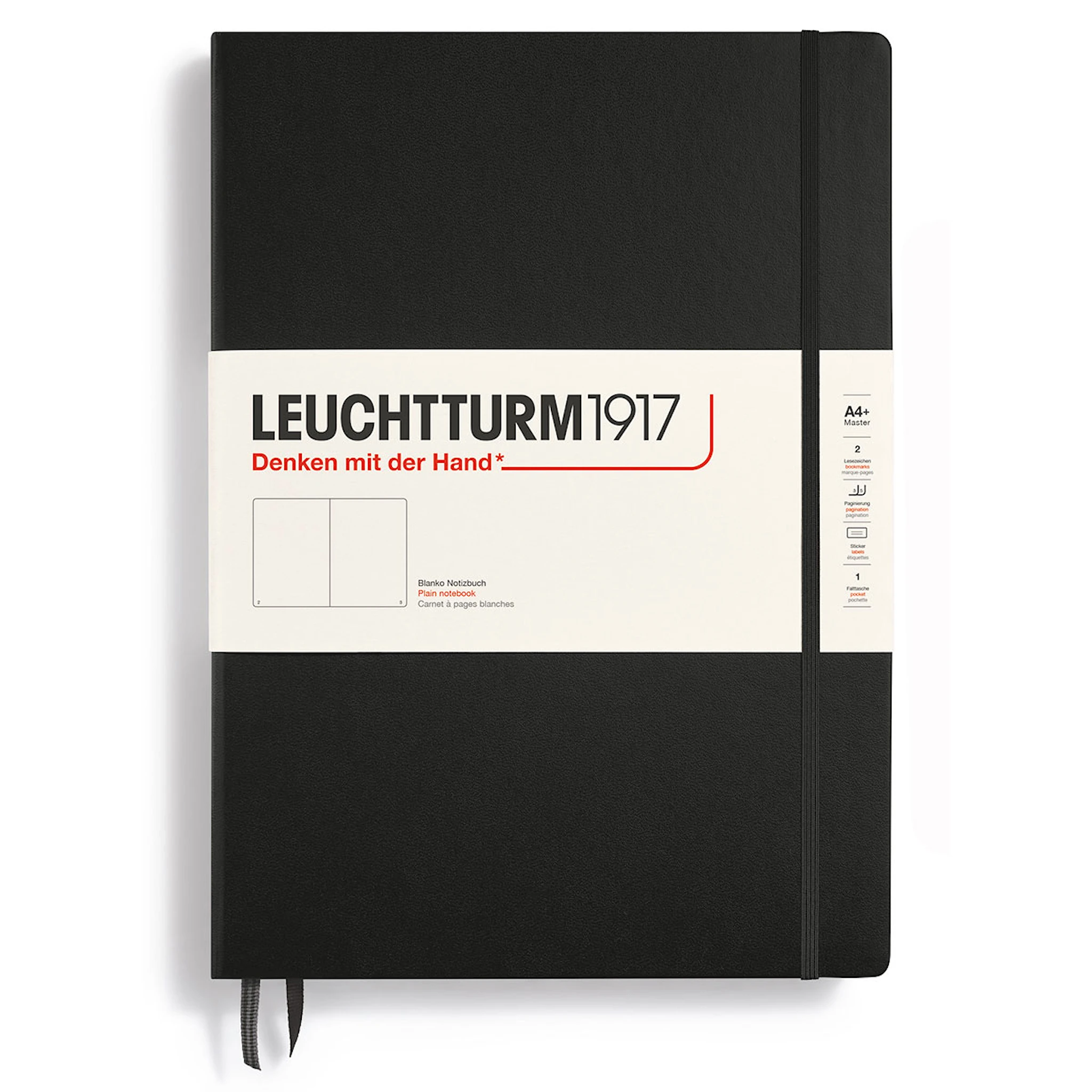 Produktbilde for Notatbok A4+ Classic Ulinjet Svart Leuchtturm1917
