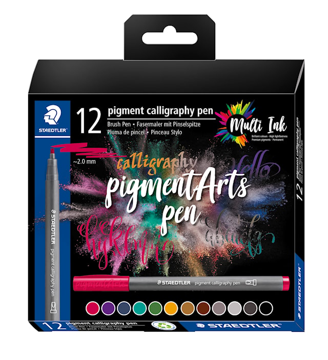 Tuotekuva 3 - Kalligrafiakynät Pigmentti 12-pack Staedtler