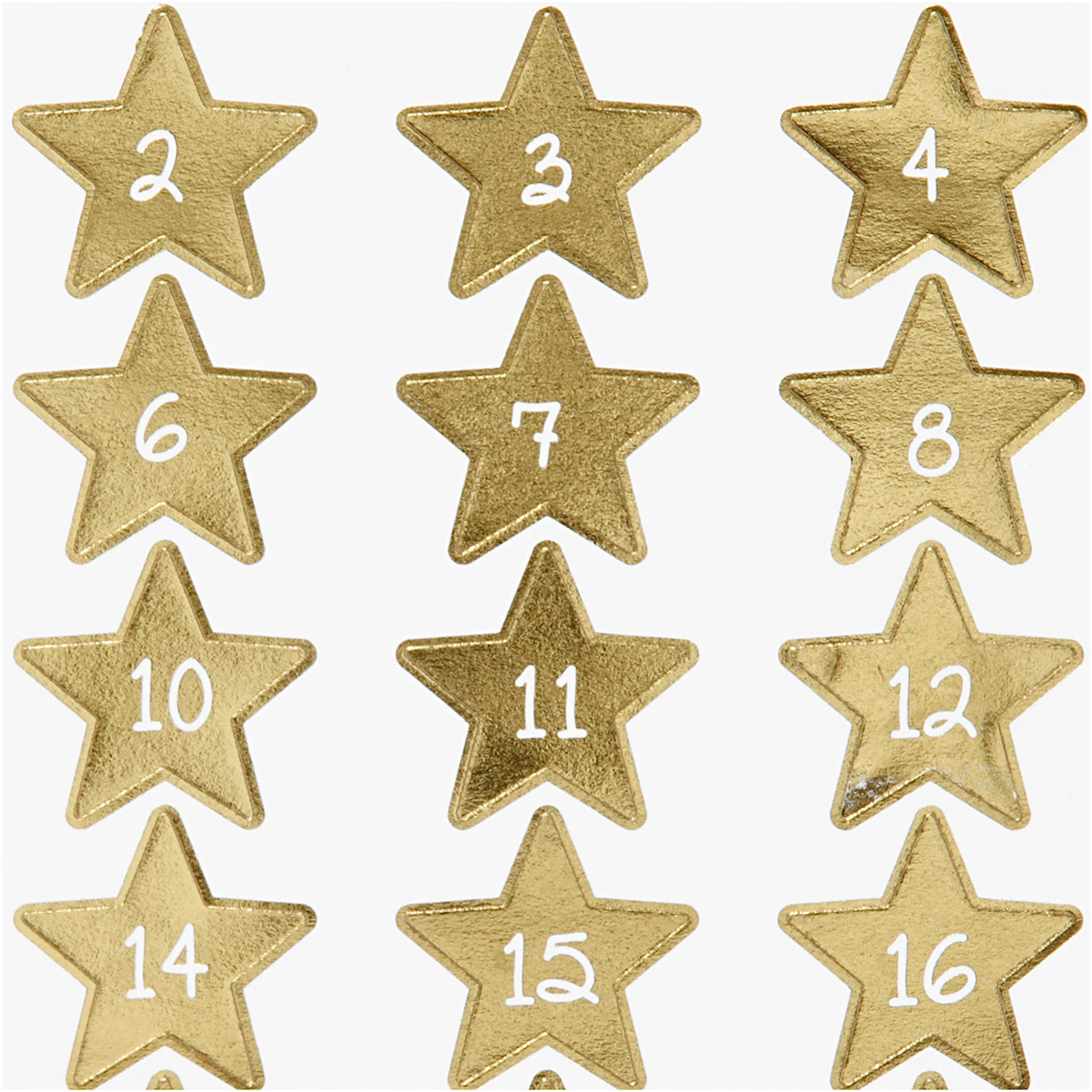Produktbild för Klistermärken Adventskalender siffror 15x16,5 cm 1 ark
