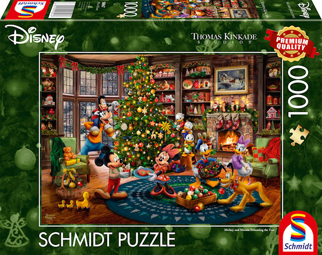 Produktbild 1 för Disney, Mickey & Minnie Trimming The Tree Julpussel 1000 Bitar Schmidt