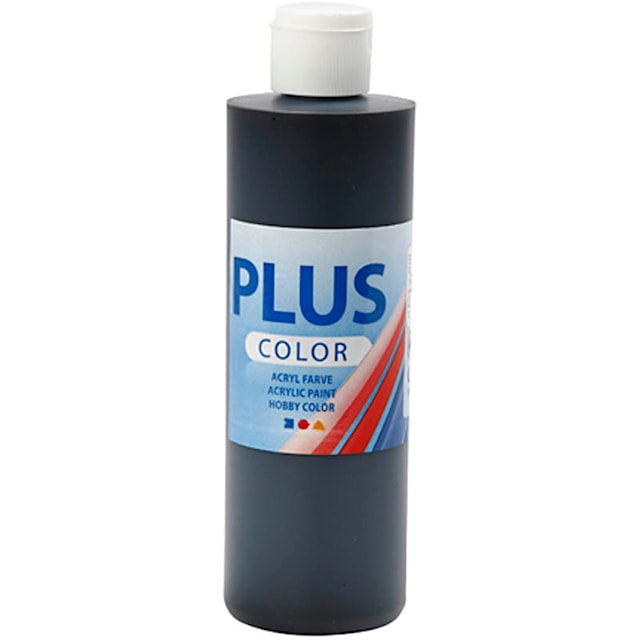 Produktbilde 1 for Plus Color hobbymaling, 250 ml, svart