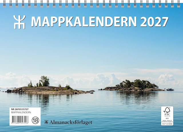 Väggkalender Mappkalendern 2027 Almanacksförlaget