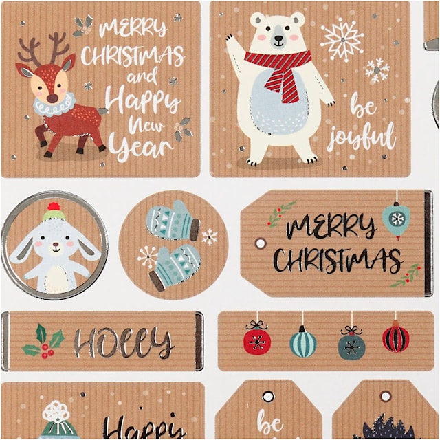 Produktbild 3 för Klistermärken Julstickers 15x16,5 cm 1 ark