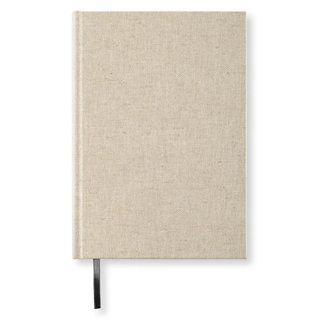 Anteckningsbok A5 Slim Olinjerad Rough Linen Paperstyle