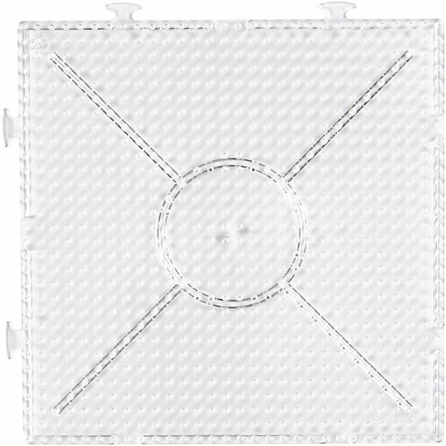 Produktbilde 1 for Perleplate, stor samlekvadrat, str. 15x15 cm, medium, klar, 1 stk.