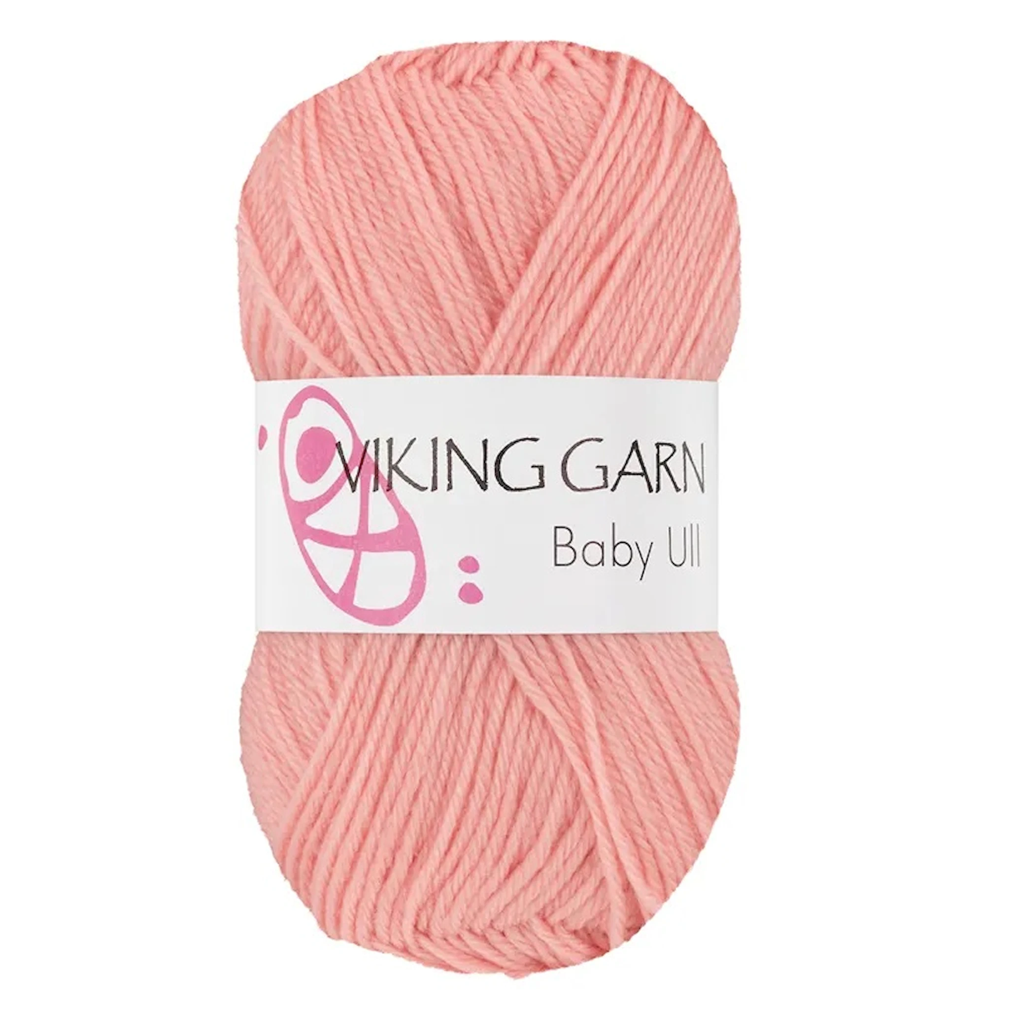 Produktbild för Baby Ull Garn Merinoull 50 g Aprikos 348 Viking Garn