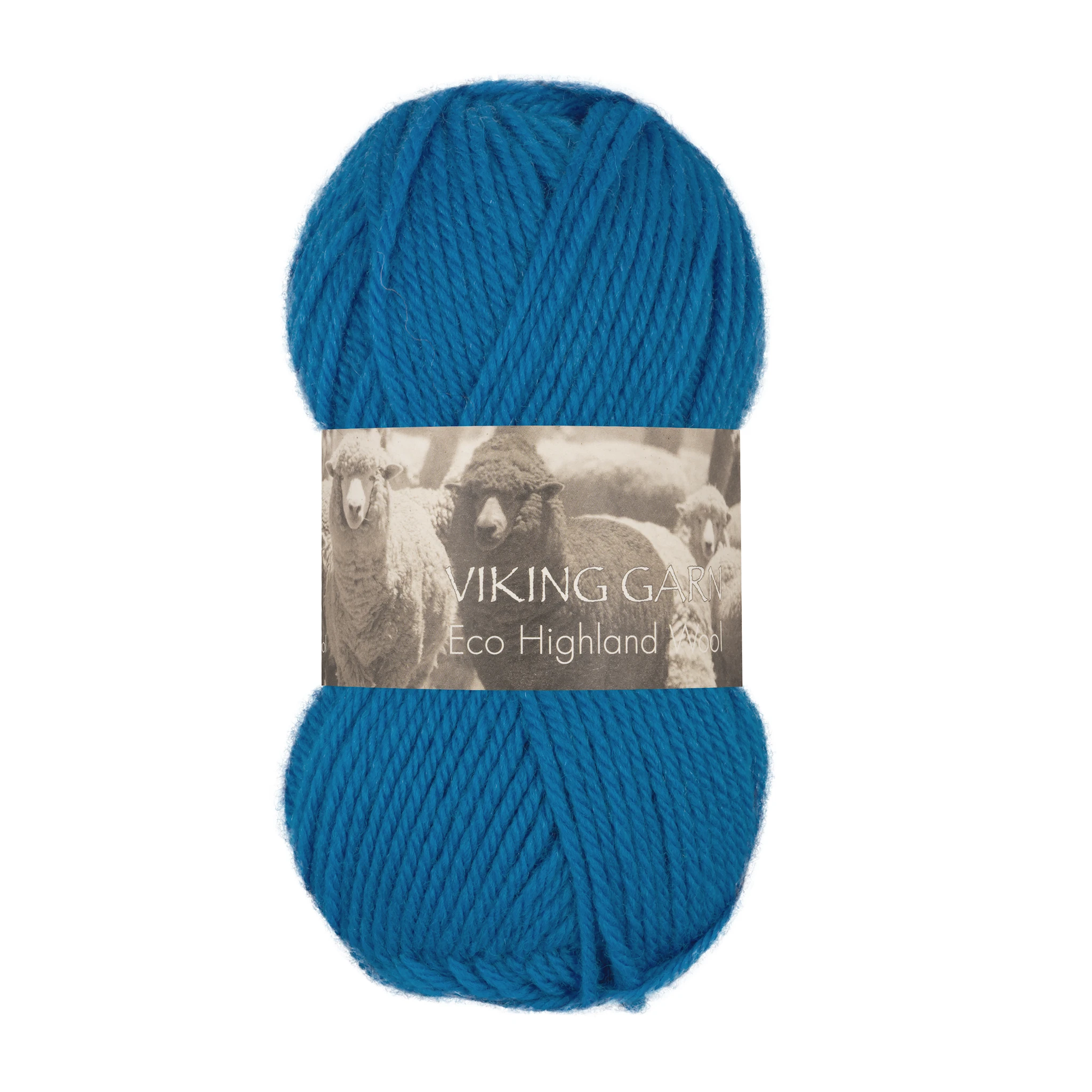Produktbild för Eco Highland Wool Garn 50 g Kungsblå 225 Viking Garn
