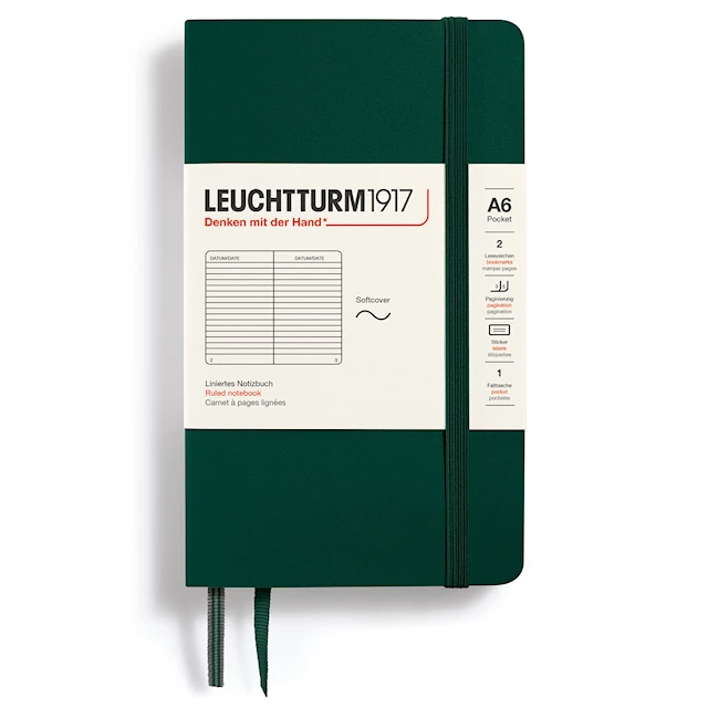 Anteckningsbok A6 Soft Linjerad Forest Green Leuchtturm 1917