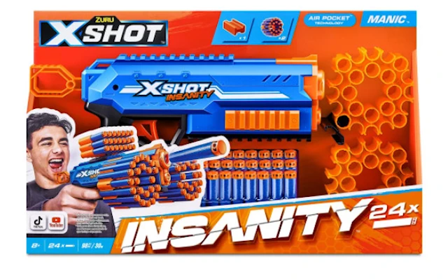 Blaster Insanity-Maaninen 24 nuolella X-shot