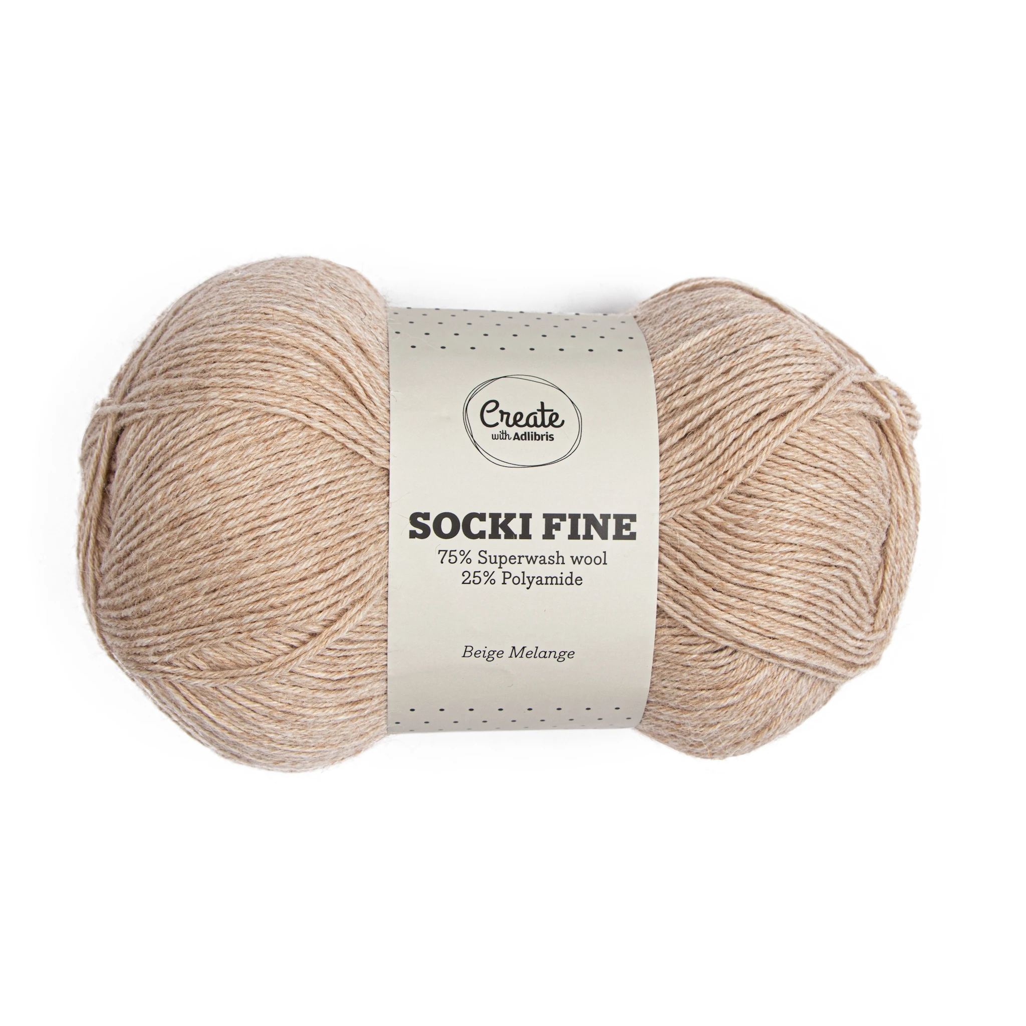 Produktbilde for Socki Fine Ensfarget Garn Ullmiks 100 g Adlibris