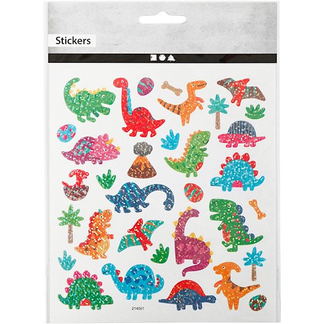 Produktbilde 2 for Klistremerker, Dinosaur, ark 15x16,5 cm, 1 ark