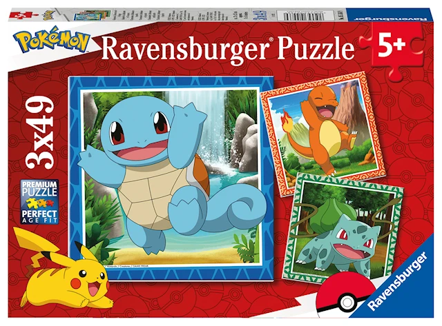 Pokémon Pussel 3x49 bitar Ravensburger