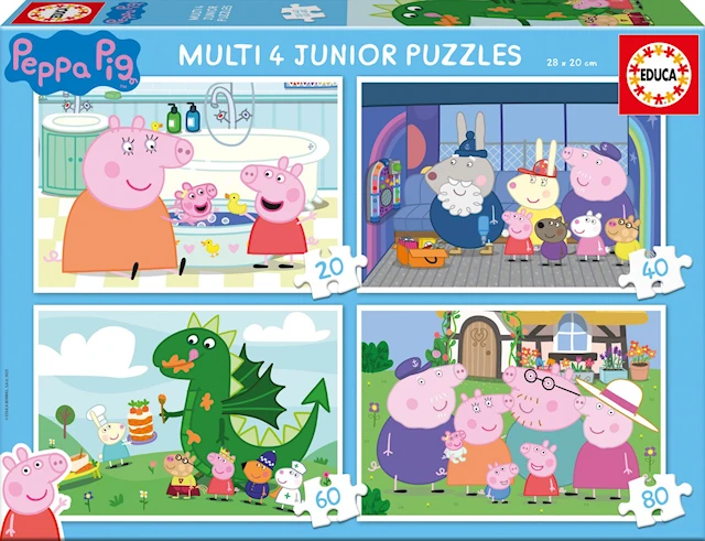 Peppa Pig -palapeli, 4 kpl, Educa