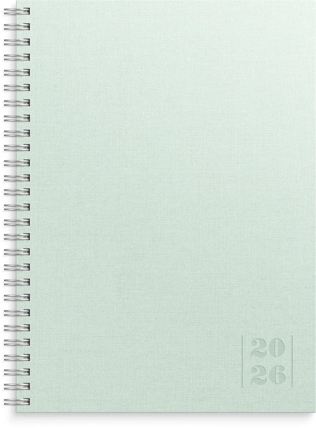Kalenteri 2026 Business Textile vihreä  A5 Burde