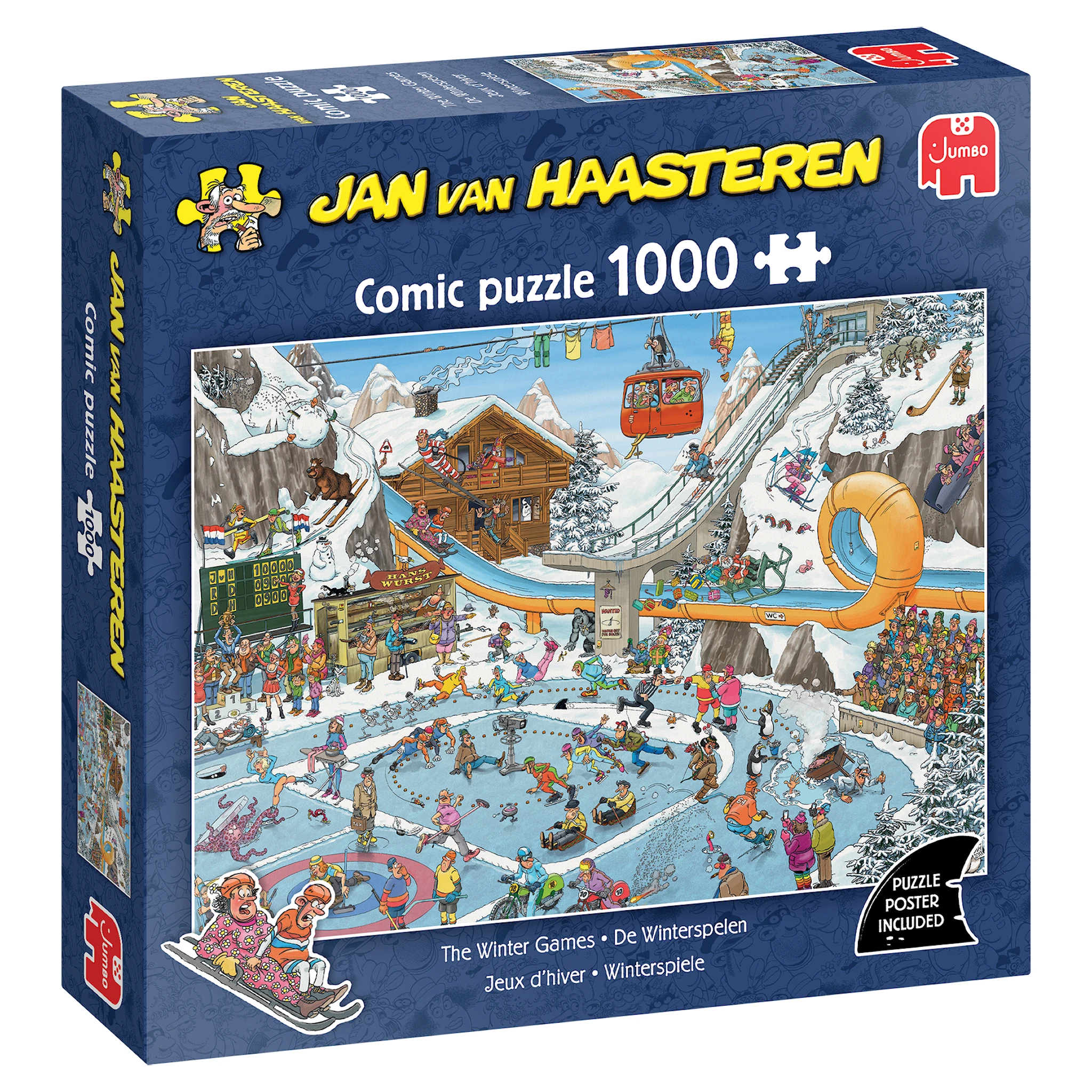 Produktbild för Jan van Haasteren Winter Games Pussel 1000 bitar