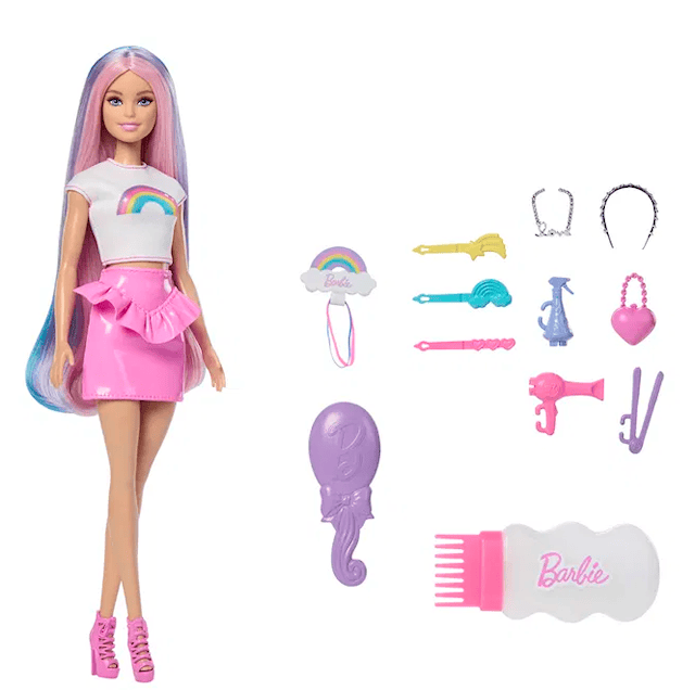 Produktbilde 1 for Rainbow Sparkle Hair Dukke Barbie