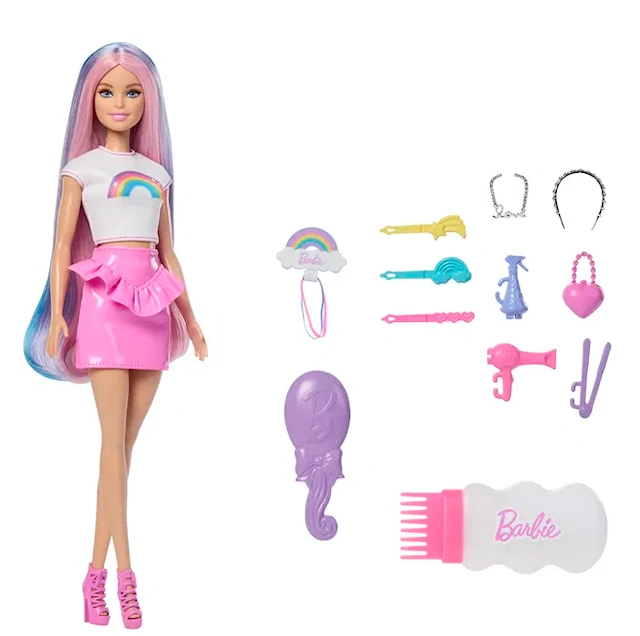 Rainbow Sparkle Hair Modedocka Barbie