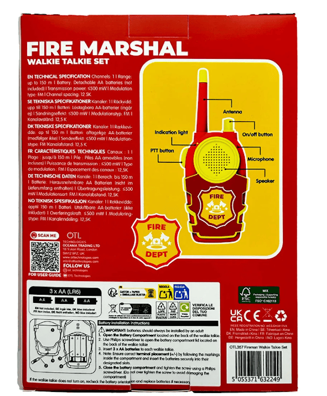 Produktbild 3 för Walkie-Talkie Brandman 150 meter OTL
