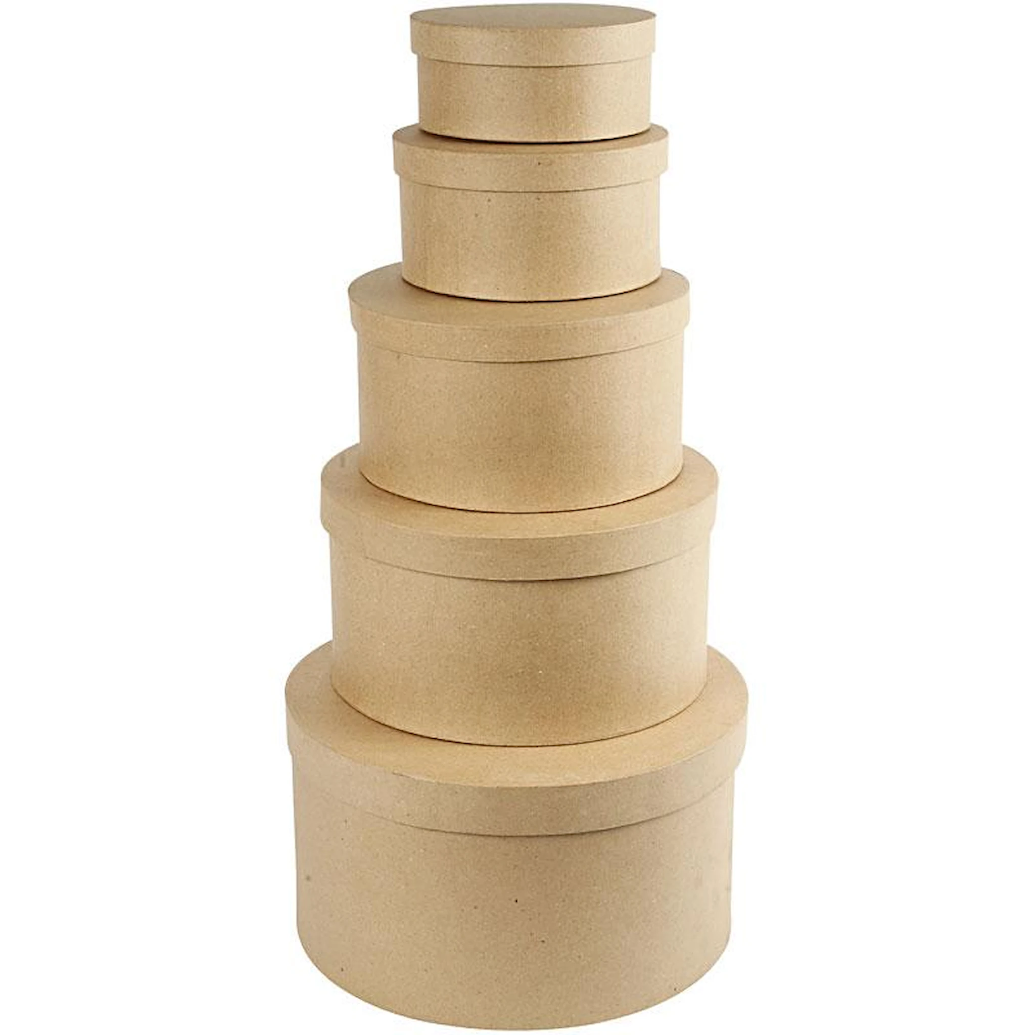 Tuotekuva ille Hatturasialajitelma, Kork. 8+10+13+15+19 cm, halk. 16,5+18,5+24+28,5+35,5 cm, 5 kpl/ 1 set