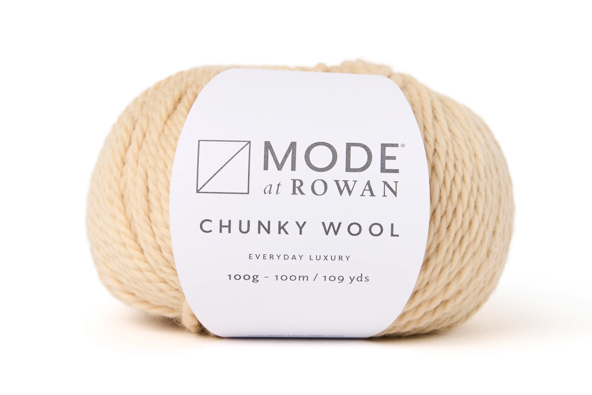 Produktbild för Chunky Wool, 100% ull 100 gr Vanilla 015, Mode at Rowan