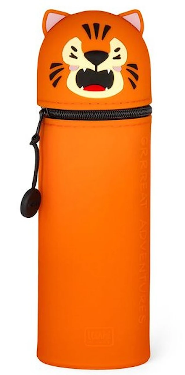 Pennfodral Tiger Av Silikon Med Dragkedja 18,5 cm Kawaii