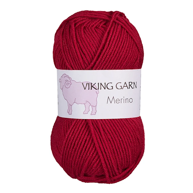 Viking Merino 50 g Dark Red 860 Viking Garn