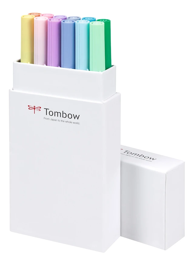 Tombow ABT Dual Brush 12P-2, pastellivärit