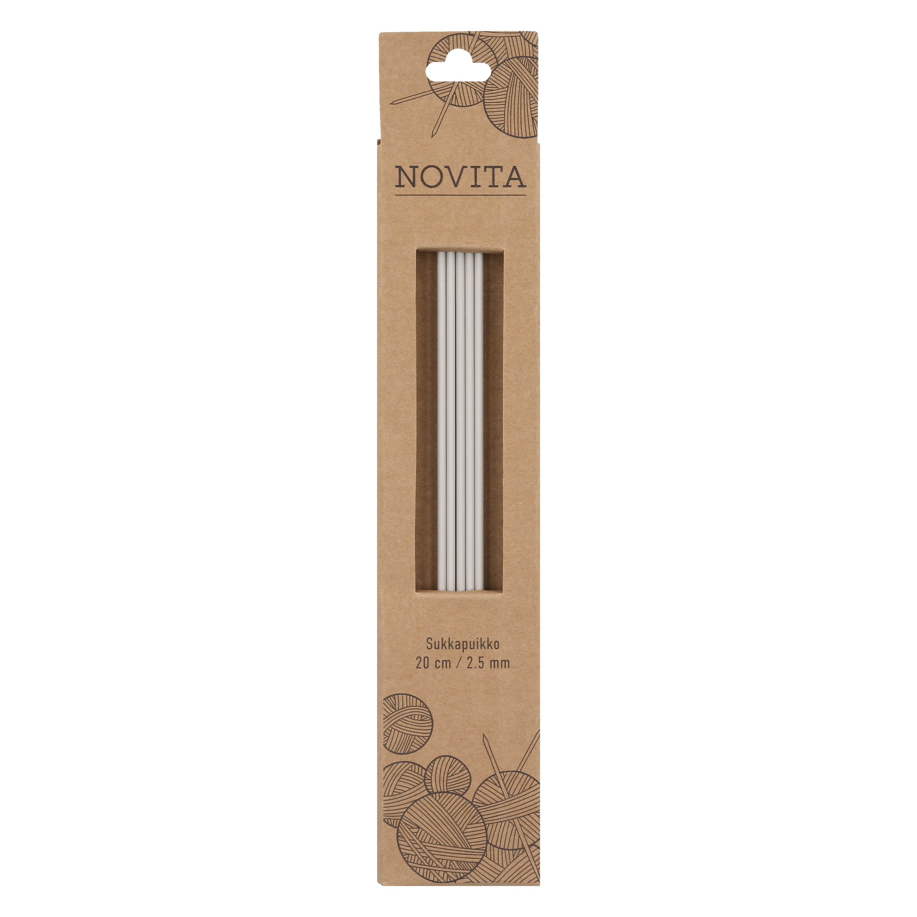 Strumpstickor Aluminium 20 cm 2.5 Novita