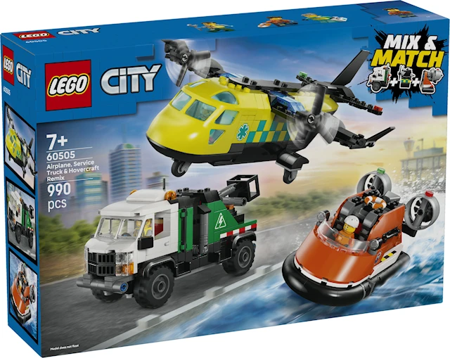 Lentokone, huoltoauto ja ilmalaiva LEGO City Great Vehicles (60505)