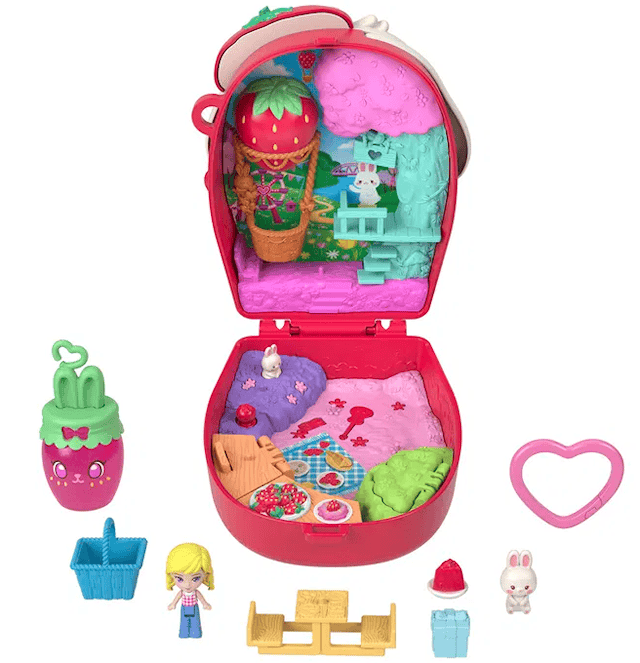 Produktbild 2 för Strawberry Bunny Basket Lekset Polly Pocket