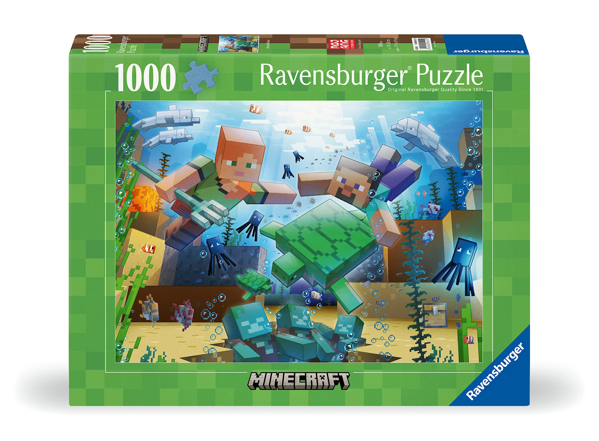 Produktbild för Pussel Minecraft Mosaic 1000 bitar, Ravensburger