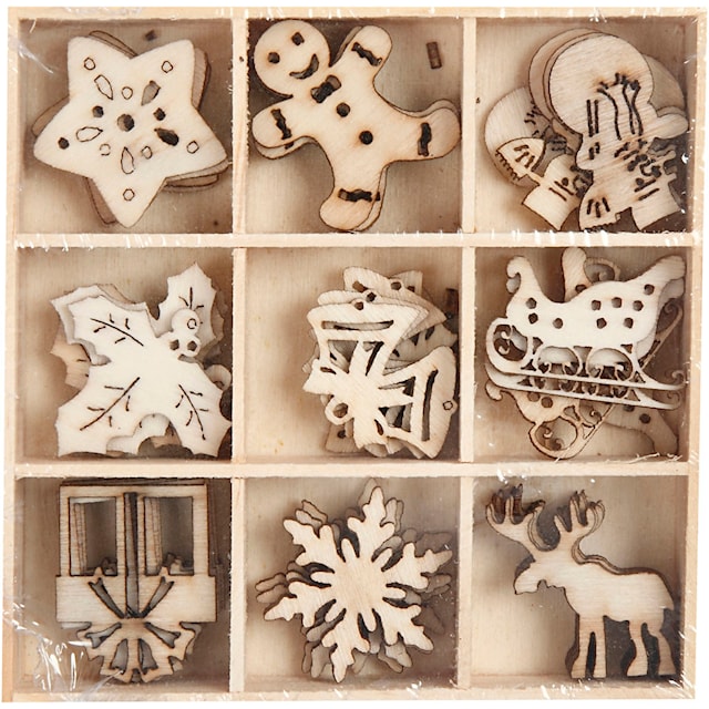 Produktbilde 1 for Trepynt, jul, str. 28 mm, 45 stk./ 1 pk.