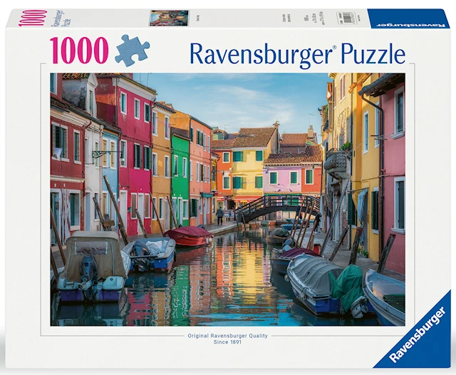 Burano Canal Venice Pussel 1000 bitar, Ravensburger