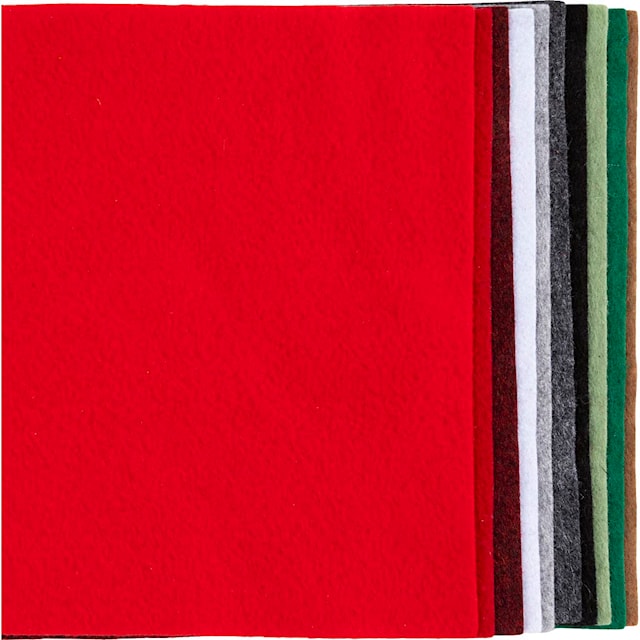 Tuotekuva 1 - Askarteluhuopa, A4, arkki 210x297 mm, paksuus 2 mm, jouluteema, 10 kpl/ 1 pkt