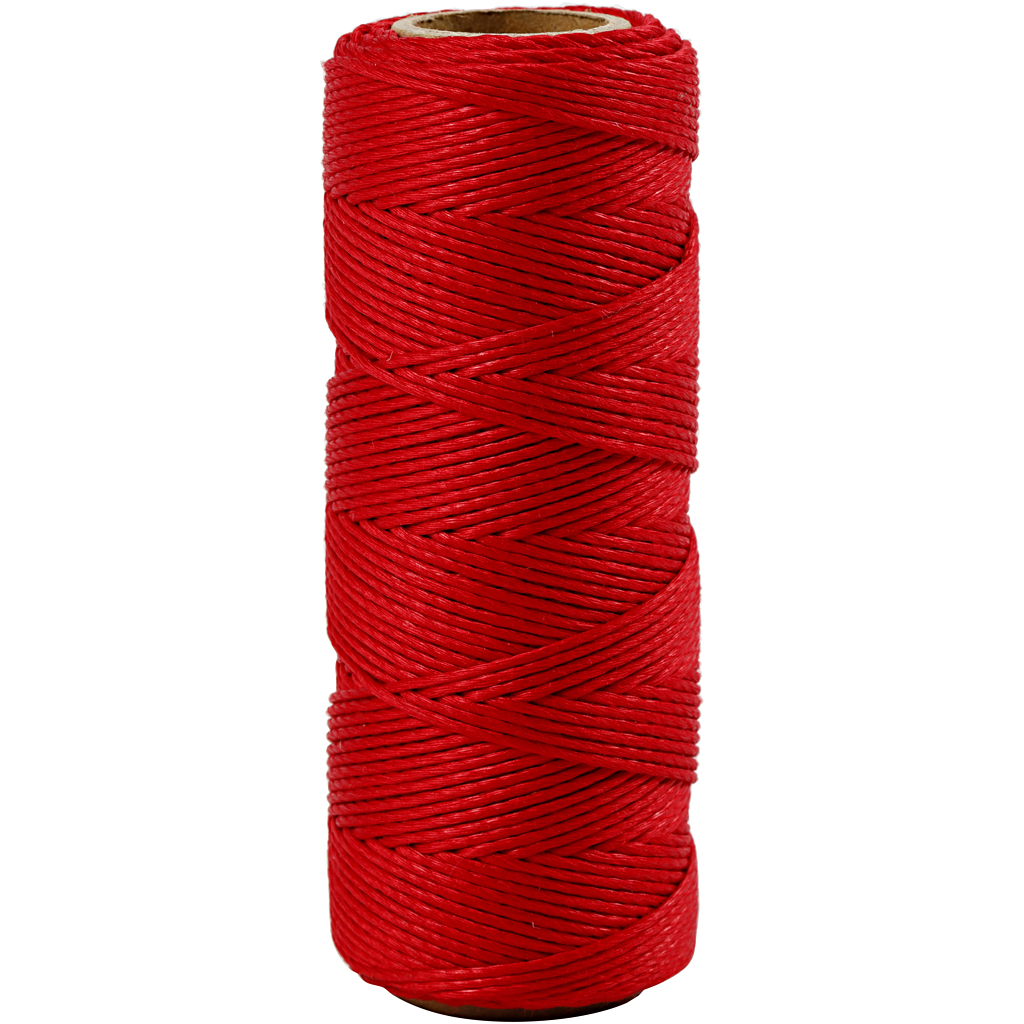 Bambusnöre Röd 1 mm 65 m 1-pack