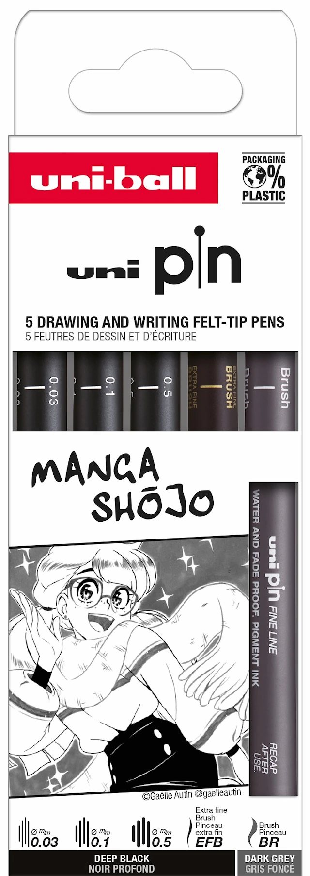 Fineliners Pin 200 Manga Shojo 5-pack Uni-Ball