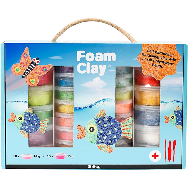 Foam Clay® Set -helmimassasetti, 1 setti, värilajitelma