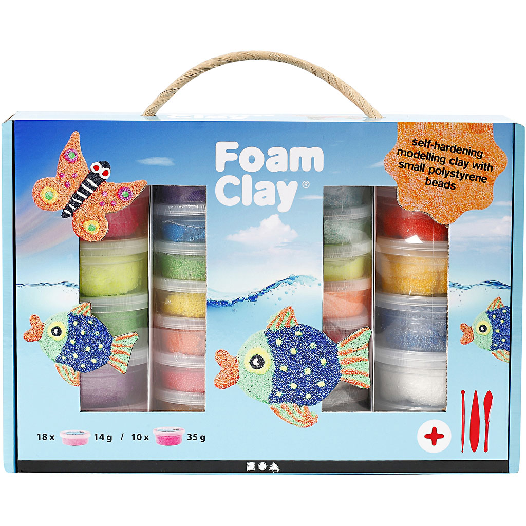 Foam Clay® Set -helmimassasetti, 1 setti, värilajitelma