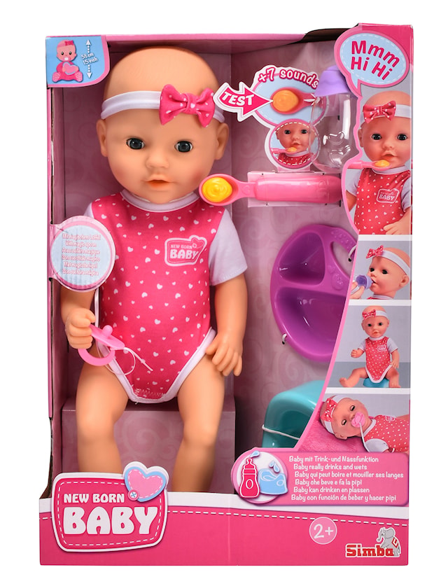 Produktbild 4 för New Born Baby Hungrig Docka, 38cm