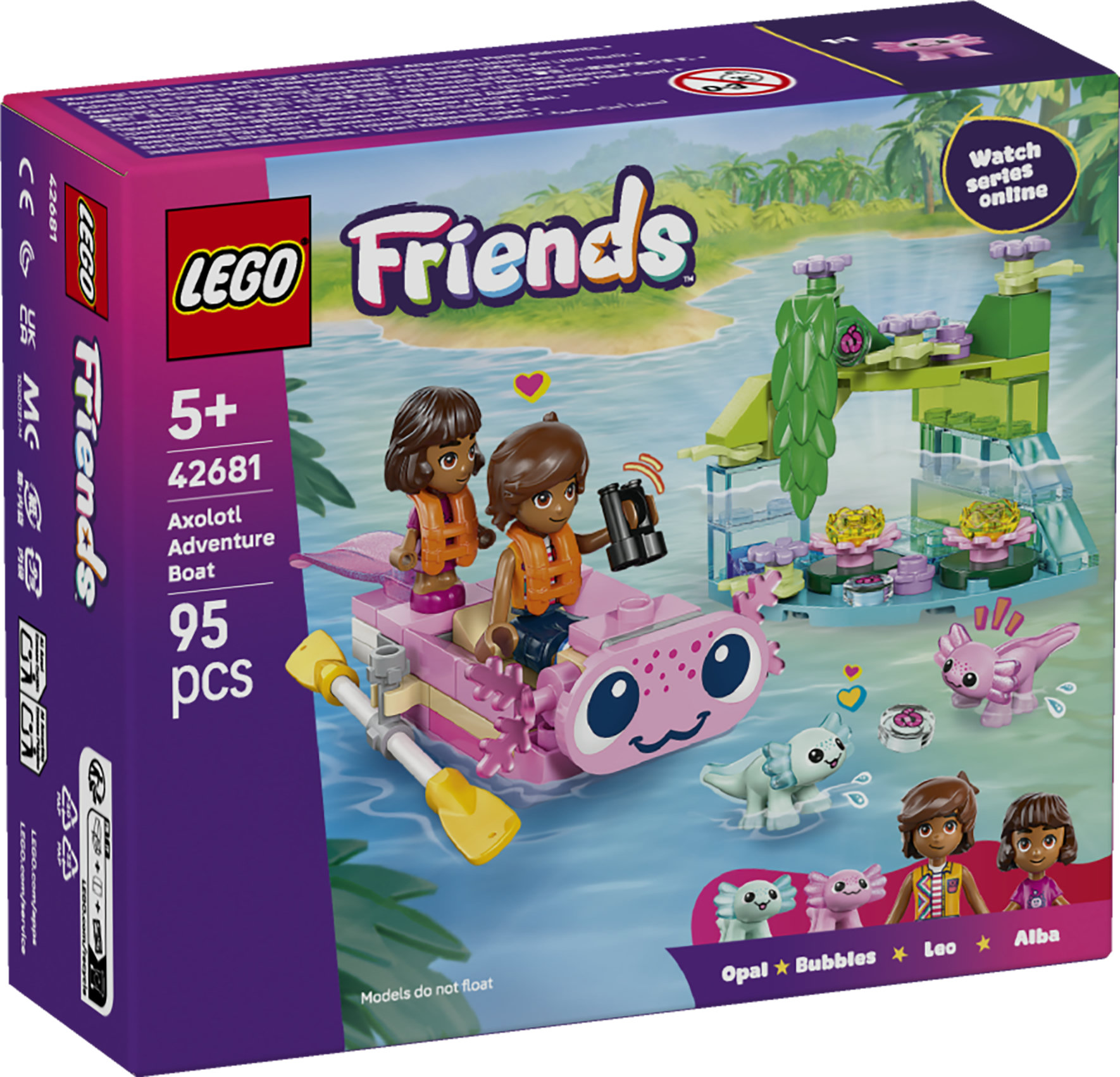Äventyrsbåt med axolotler LEGO Friends (42681)