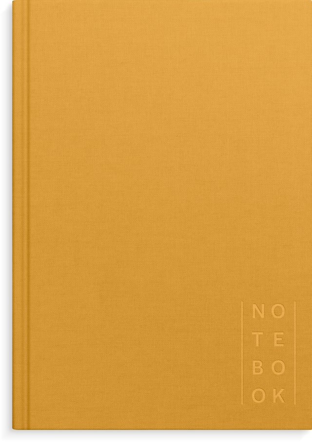 Produktbild 3 för Notebook Textile Mustard Blank A5 Burde