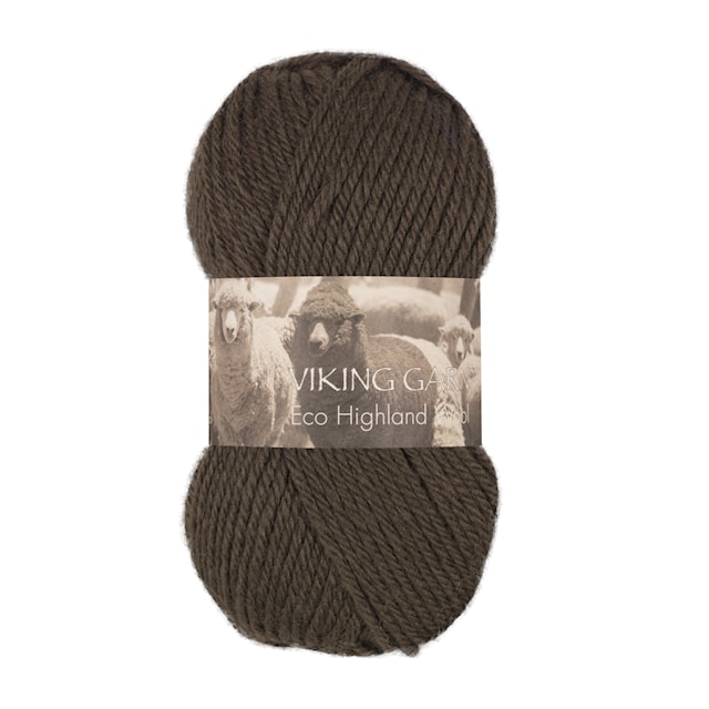 Highland Eco Wool 50 g Dark Brown 218 Viking Garn
