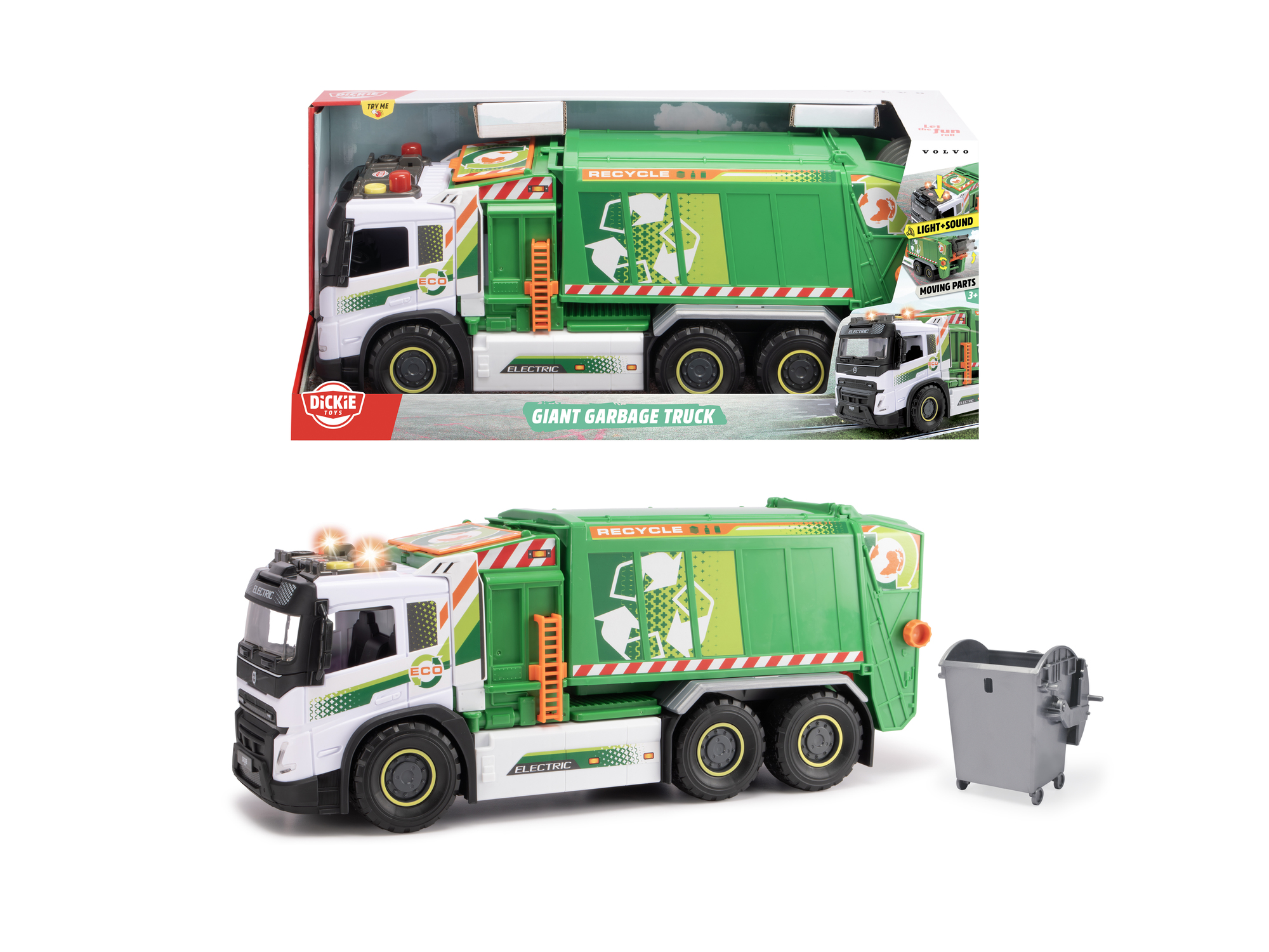 Giant Volvo Sopbil med Ljud och Ljus Dickie Toys