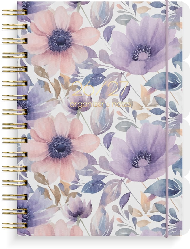 Produktbilde 1 for Organizer Og Notes A5 26/27 Flower Grieg