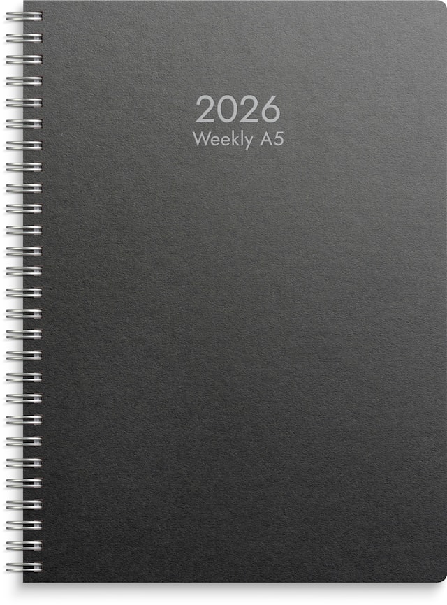 Tuotekuva 1 - Kalenteri 2026 Weekly Eco A5 Musta Burde
