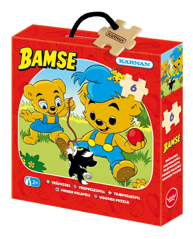 Träpussel Bamse 6 bitar, Kärnan