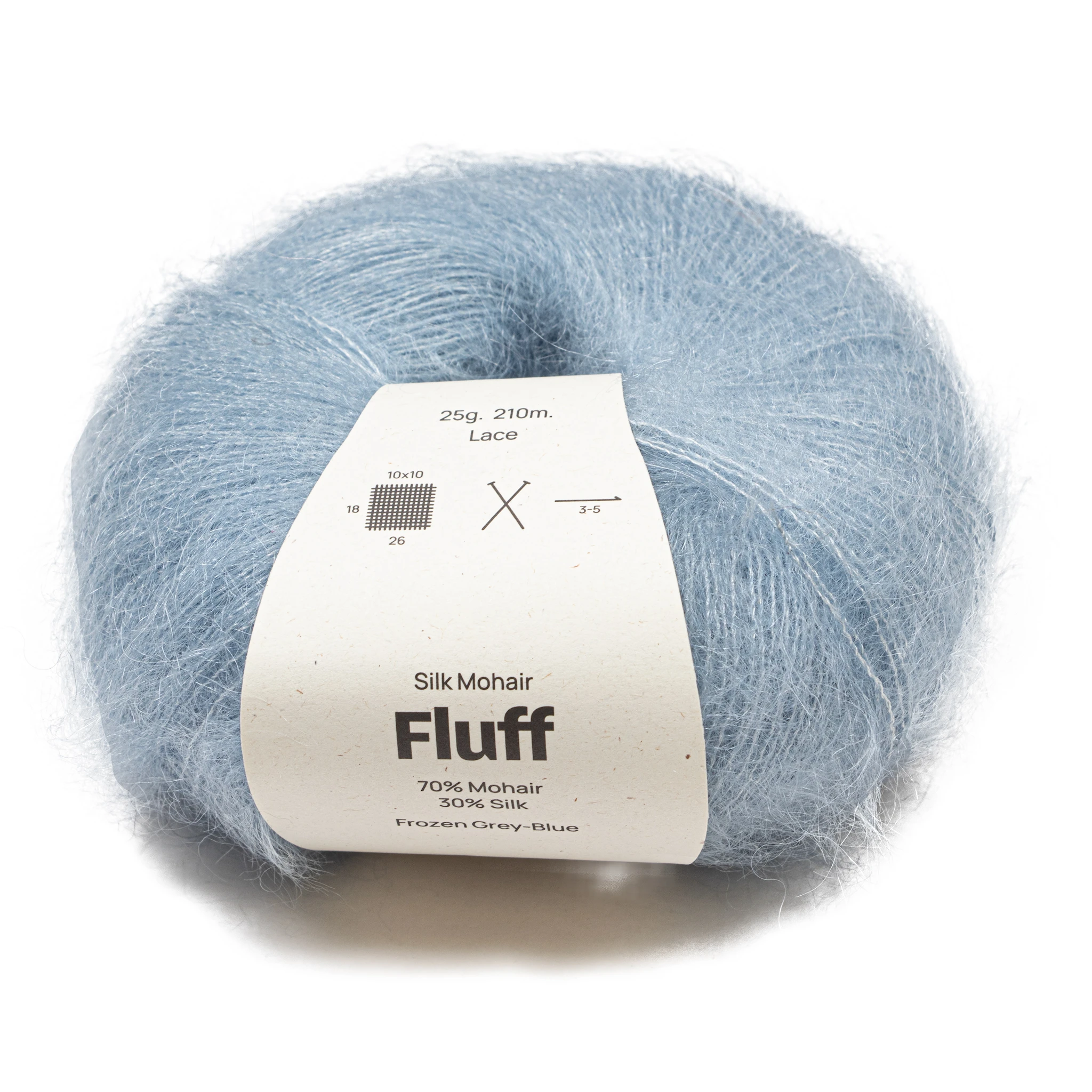 Produktbild för Silk Mohair Fluff 25 gr Frozen grey/blue A812 Adlibris