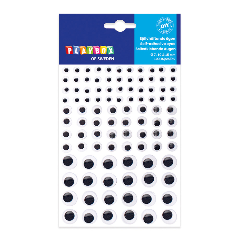 Rullögon 3 storlekar 100-pack Playbox
