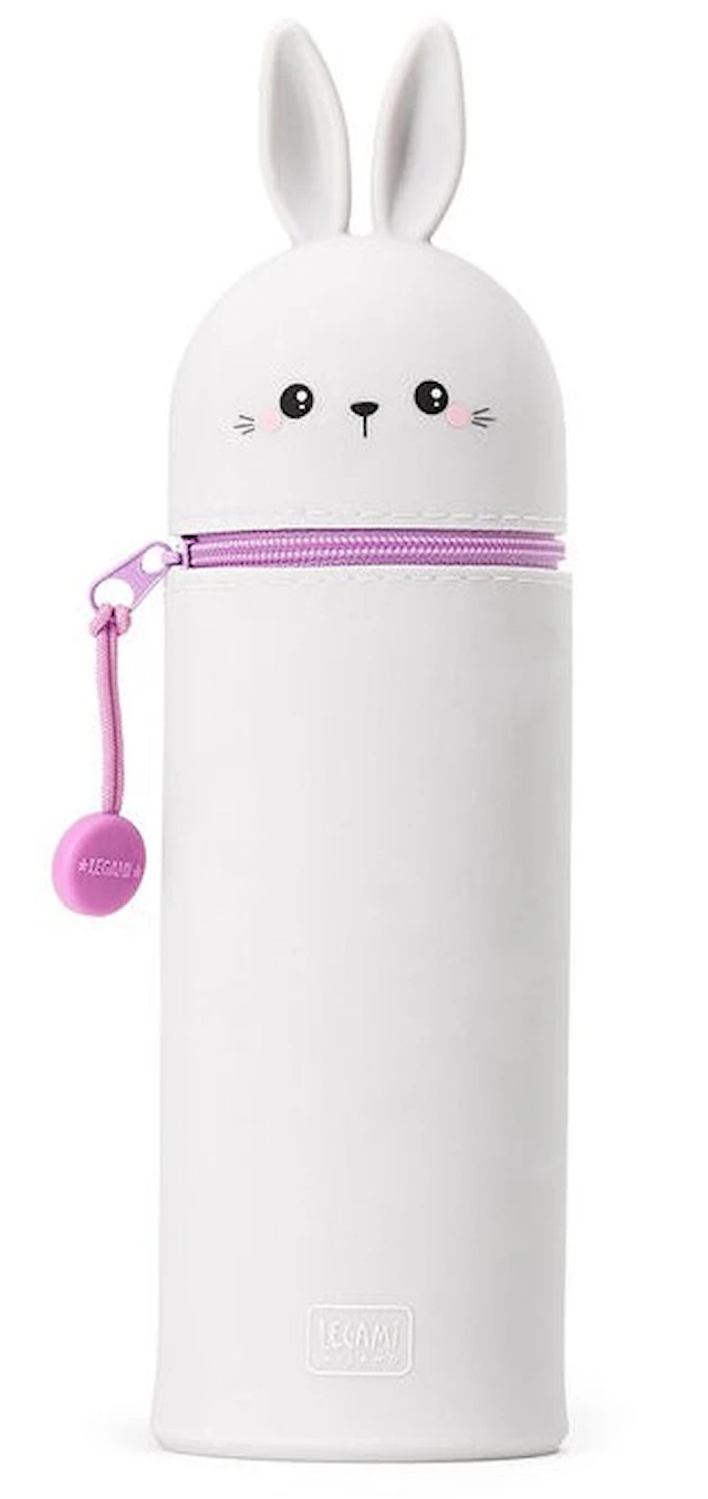 Kynäkotelo Bunny Silikonista Vetoketjulla 18,5 cm Kawaii
