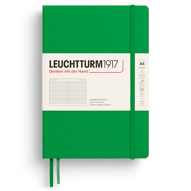 Produktbilde 1 for Notatbok A5 Hard Linjert Spring Leaf Leuchtturm1917